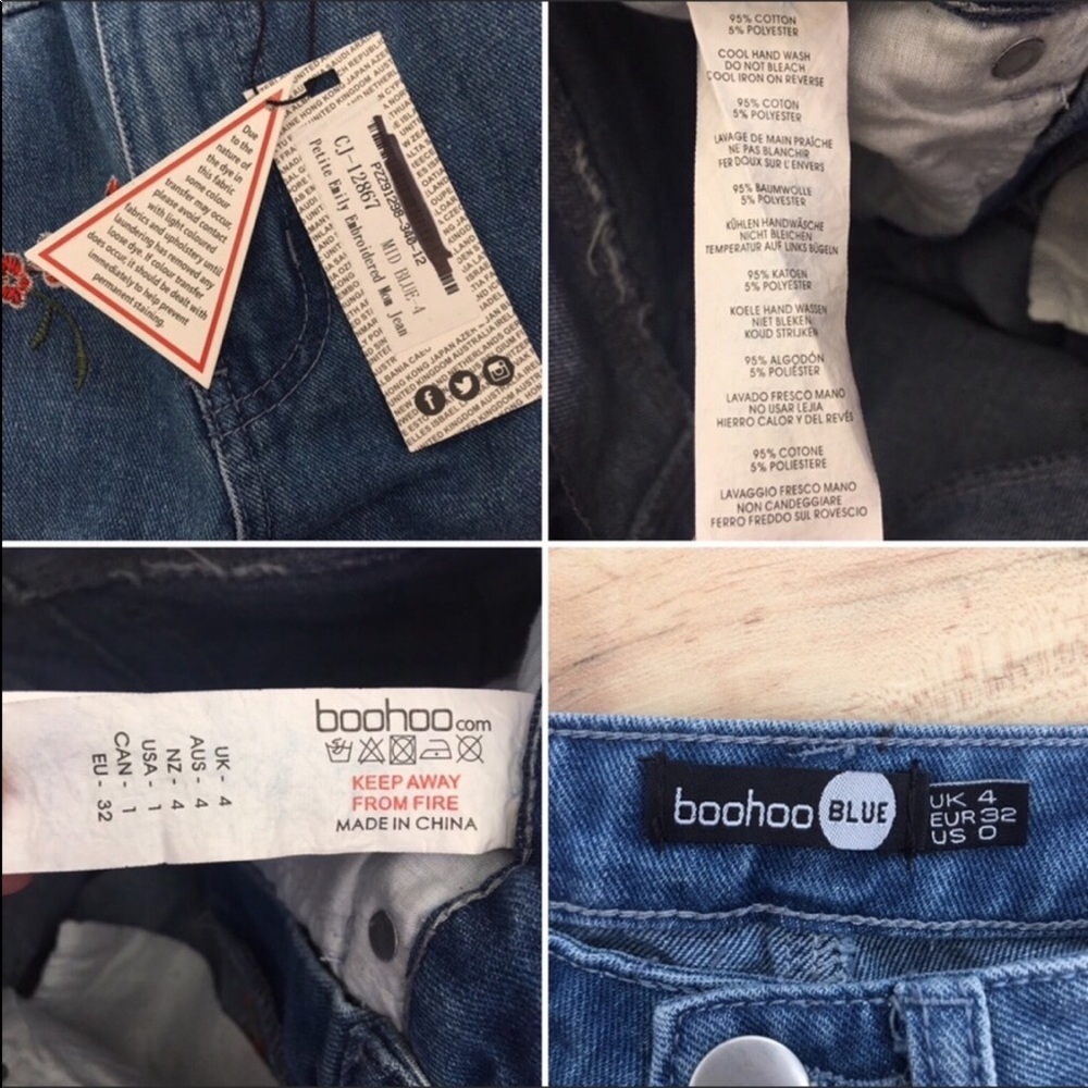 Boohoo | Emily Embroidered Mom Jeans P170 - Picture 5 of 9